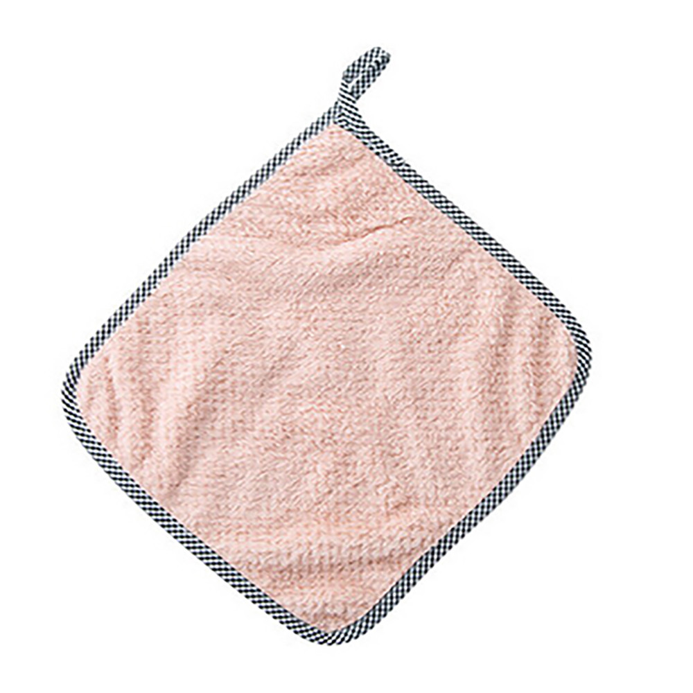 thumbnail image 2 of melotizhi Nonstick Oil Coral Velvet Hanging Hand Towels Kitchen Dishclout, Khaki, 2 of 5